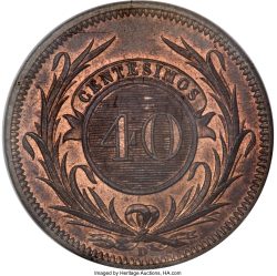 40 Centesimos 1857 D