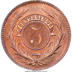 5 Centesimos 1857 D