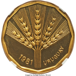 Image #2 of [PROOF]  2 Nuevos Pesos 1981 - World Food Day