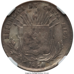 Image #2 of 25 Centavos 1864