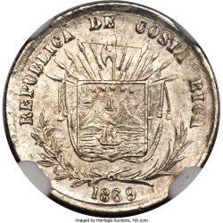 Image #2 of 5 Centavos 1869 GW