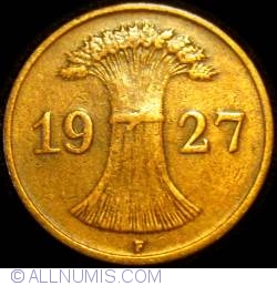Image #2 of 1 Reichspfennig 1927 F