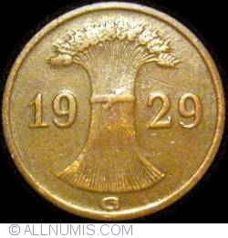 Image #2 of 1 Reichspfennig 1929 G