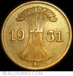 Image #2 of 1 Reichspfennig 1931 A