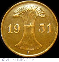 Image #2 of 1 Reichspfennig 1931 F