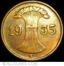 Image #2 of 1 Reichspfennig 1935 E