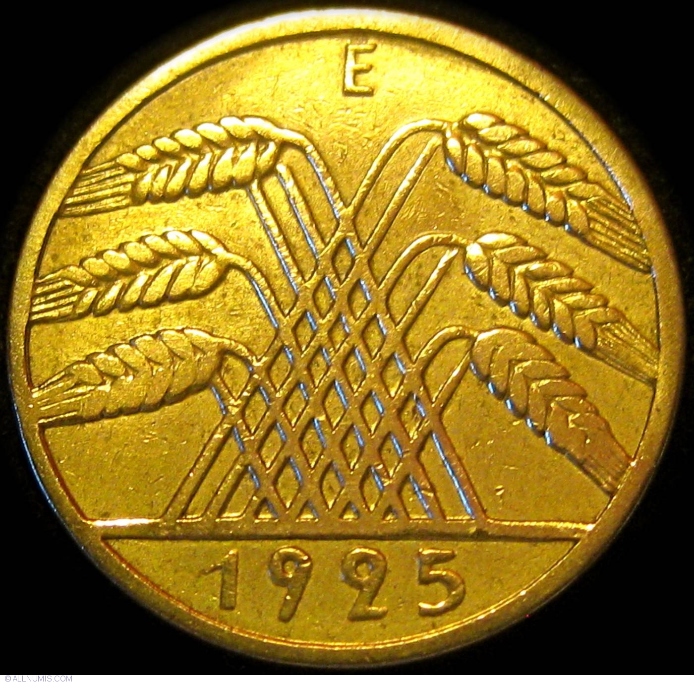 10 Reichspfennig 1925 E, Weimar Republic (1919-1932) - Germany - Coin - 23427