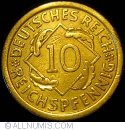 Image #1 of 10 Reichspfennig 1935 F