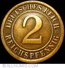 2 Reichspfennig 1924 F