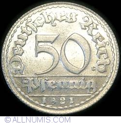 Image #1 of 50 Pfennig 1921 D