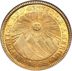 Image #2 of 4 Escudos 1835 CR F