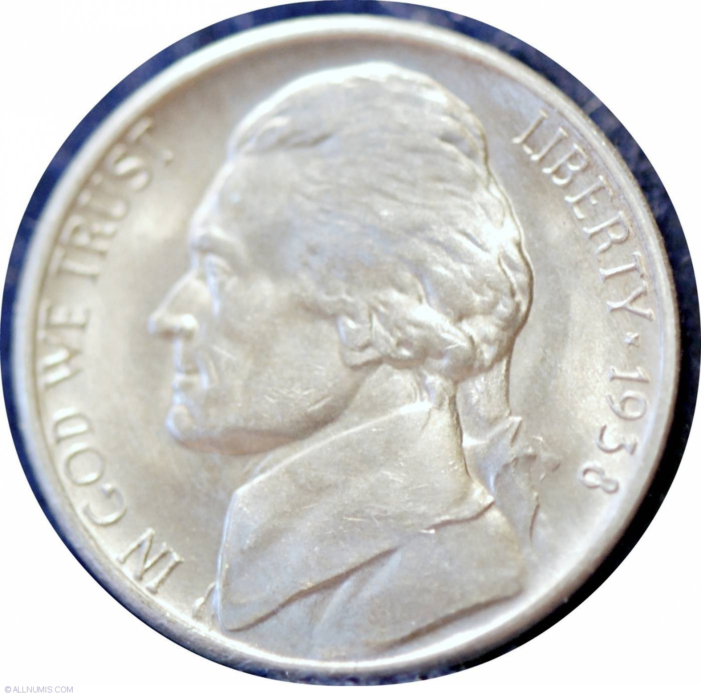 Jefferson Nickel 1938 S Nickel Five Cents Jefferson 1938 2003