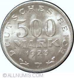 Image #1 of 500 Mărci 1923 D