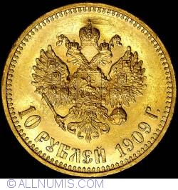 Image #2 of 10 Roubles 1909