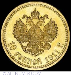Image #2 of 10 Roubles 1911