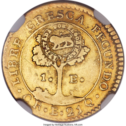 Image #1 of [Contramarca] 1 Escudo ND (1849-57) CR E 1833