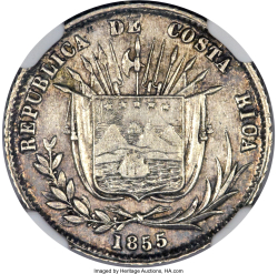 Image #2 of 1/8 Peso 1855 JB