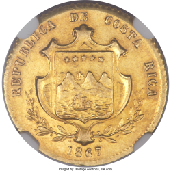 Image #2 of 2 Pesos 1867 GW