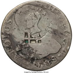 Image #1 of [Countermark] 2 Reales ND (1845) 1772