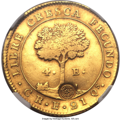 Image #2 of [Countermark] 4 Escudos (1841-42) 1828-37