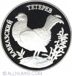 Image #2 of 1 Rouble 1995 - Caucasian Grouse