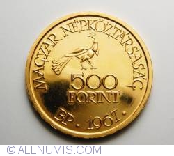 500 Forint 1967 - 85 de ani de la nasterea compozitorului Zoltan Kodaly