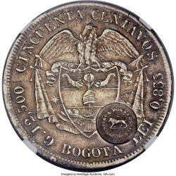 Image #1 of [Countermark] 50 Centavos (1889) 1883
