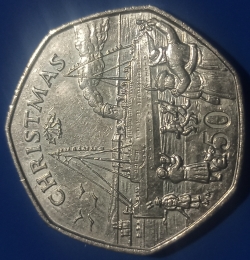 50 Pence 1990 AA- Christmas