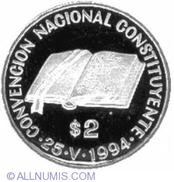 2 Peso 1994 - National Constitution Convention