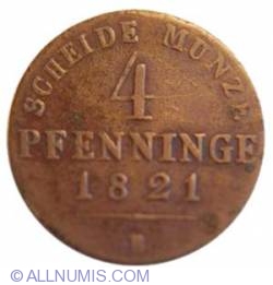 Image #1 of 4 Pfenninge 1821 B