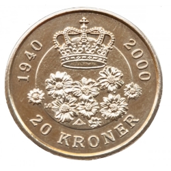 Image #2 of 20 Kroner 2000 - 60th birthday of Queen Margrethe II