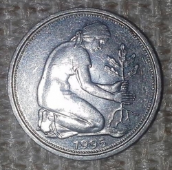 Image #2 of 50 Pfennig 1995 D