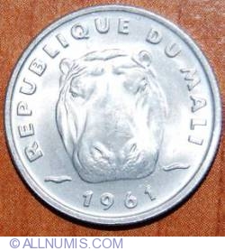 Image #1 of 5 Francs Maliens 1961