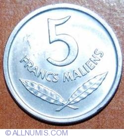 Image #2 of 5 Francs Maliens 1961