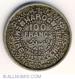 Image #1 of 100 Francs 1953 (AH1372)