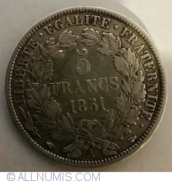 Image #1 of 5 Francs 1851 A