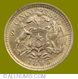 Image #2 of 5 Pesos 1895