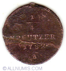 Image #1 of 1/4 Kreuzer 1782 S