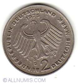 2 Mark 1975 D - Konrad Adenauer