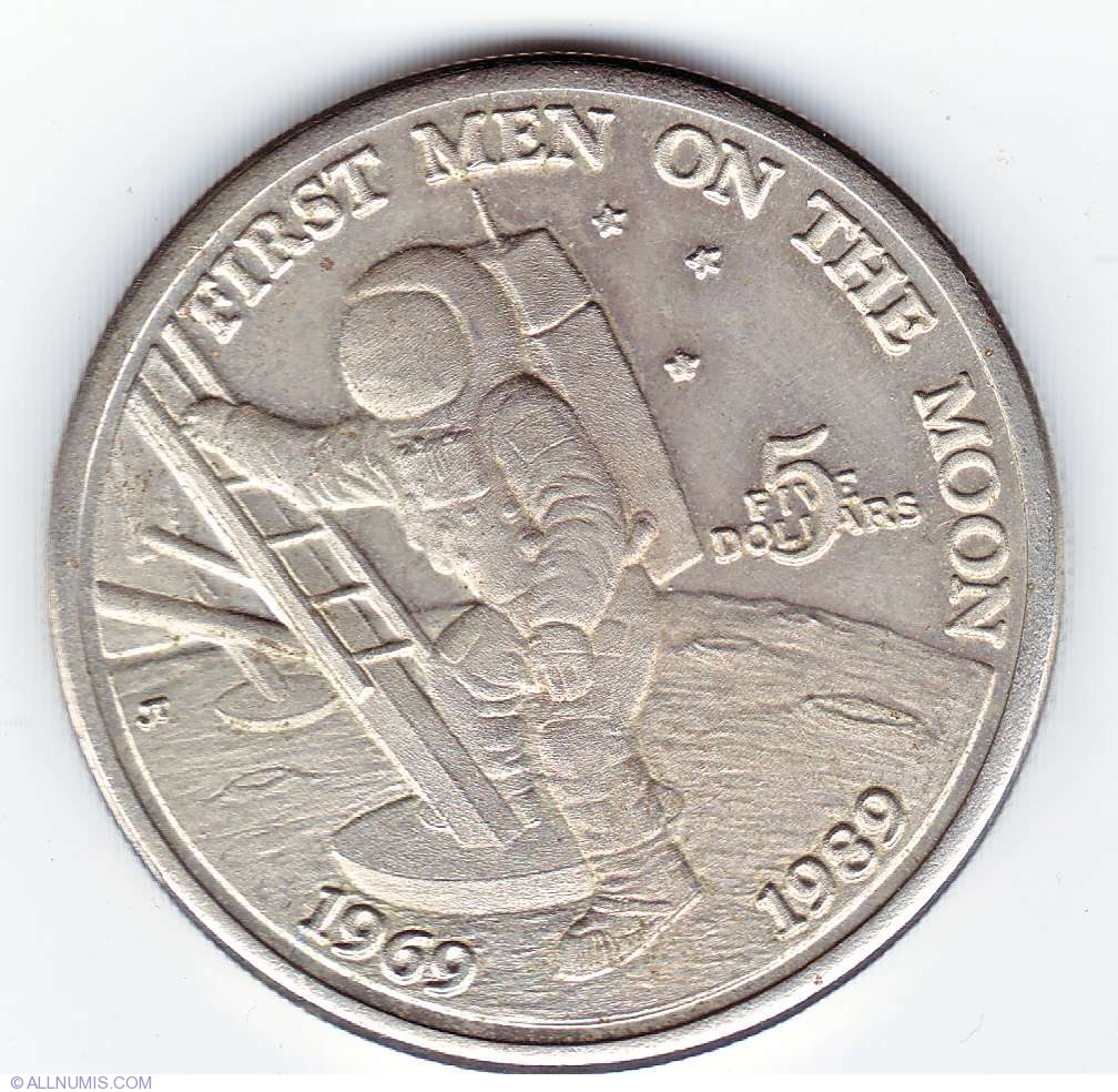 1989 first man on the moon coin