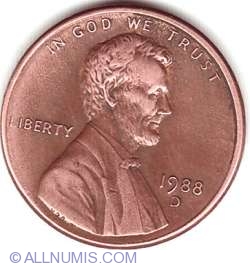 Image #2 of 1 Cent 1988 D