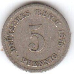 5 Pfennig 1876 F