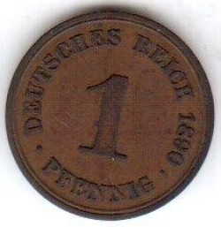 1 Pfennig 1890 A