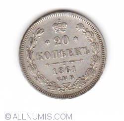 20 Kopeks 1861 (without mintmaster's initials)