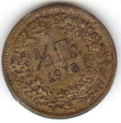1/2 Franc 1973