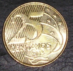 25 Centavos 2013, Republic (2011-2020) - Brazil - Coin - 29847