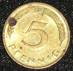 Image #1 of 5 Pfennig 1991 D