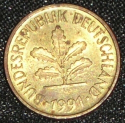 Image #2 of 5 Pfennig 1991 D