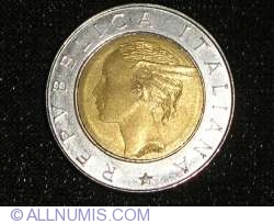 Image #2 of 500 Lire 1993 - 100 years of National Bank of Italy