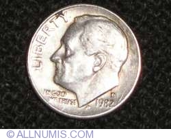 Image #2 of Dime 1982 D